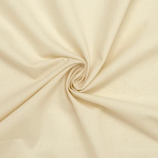 Roc-Lon White Unbleached Perm Press Cotton Fabric